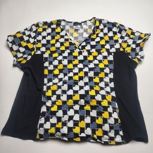 Cherokee 3XL scrub top hearts